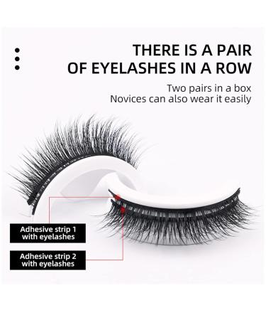 Reusable Self-Adhesive False Eyelashes - No Glue & Waterproof | 2 Pairs (F03) - Easy to Attach for Women - Buy Online on GoSupps.com