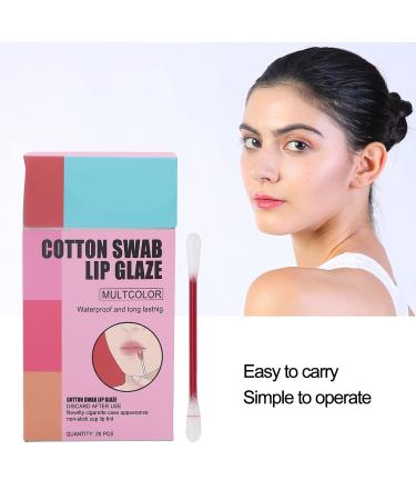 Cotton Swab Lip Gloss Set - 20 Pack Disposable Lipstick in Nude Shade for Moisturized Lips | Makeup Essential Lip Balm & Oil Applicator - Buy Online on GoSupps.com