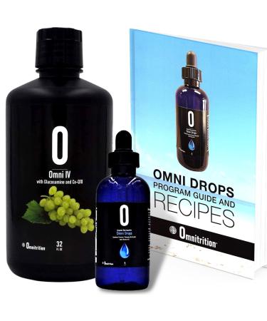 Omnitrition Omni Drop Bundle - Includes Two Products: Omni Drops Diet Drops with Vitamin B12-4 oz with Program Guide and Omni IV (Omni 4) Liquid Vitamins and Minerals with Glucosamine and Co-Q10