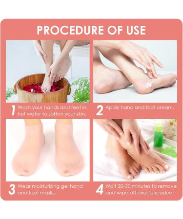 Fluhaw Silicone Moisturizer Socks - 2 Pairs for Soft Smooth Feet | Aloe Slide-Resistant Gel Socks for Dry Cracked Skin & Calluses | Ultimate Foot Care - Buy Online on GoSupps.com