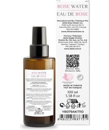 Natural Organic Non Deoiled Rose Water 100mL - Buy Online on GoSupps.com