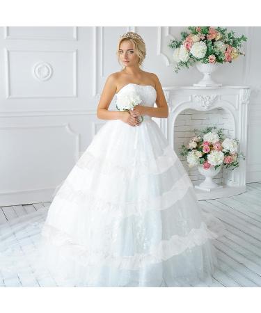 ANCIRS 3 Yards Organza Ruffled Lace Trim for Dress Decoration - White - Buy Online on GoSupps.com