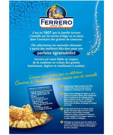  PANZANI Ferrero Couscous Boxes Fine Grain Net Weight 500 g Pack of 4 - Buy Online on GoSupps.com