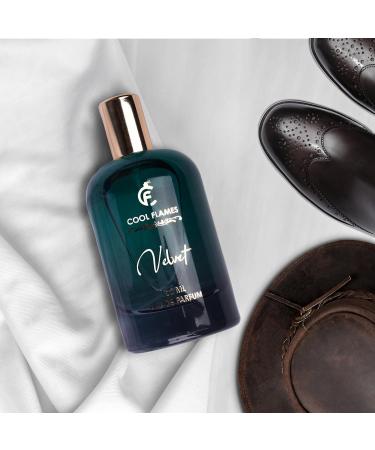 C_ool Flames Luxury Velvet Unisex Eau De Parfum with Lemongrass Bargamot Balsam Fir Cappuccino & Amber Premium Long Lasting Citrus & Woody Fragrance Scent Perfume for Men & Women 100 ML - Buy Online on GoSupps.com