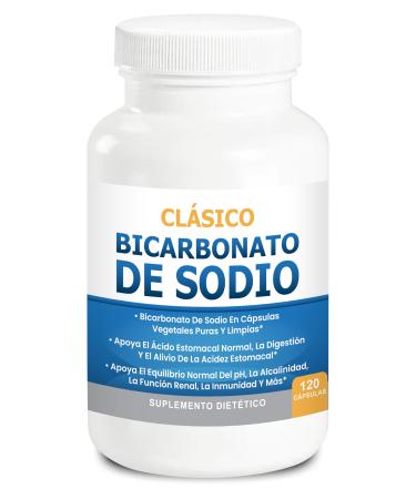 Bicarbonato de Sodio cl sico 650 mg USO org nico Natural Pastillas de bicarbonato de Sodio en polvo Tabletas de bicarbonato de Sodio (c psulas) Alcalinidad del cido del est mago 120 c psulas