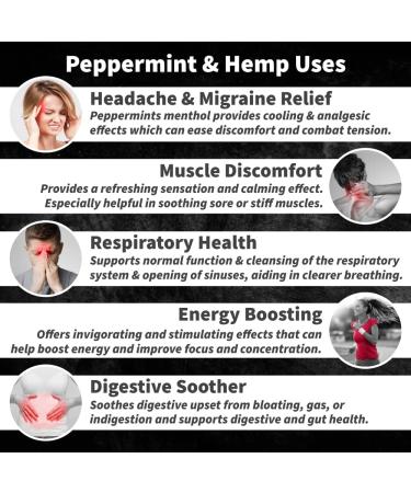 Organic Peppermint & Hemp Seed Oil Rollon for Headache & Pain Relief - Metal Rollerball - Made in USA - Buy Online on GoSupps.com