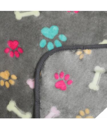 Super Soft Fluffy Fleece Pet Blanket Pack of 3 - Small Paw Design for Dogs, Puppies, and Cats - Buy Online on GoSupps.com