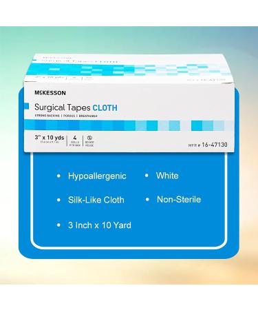 McKesson Surgical Tape Non-Sterile Silk-Like Cloth 3 x 10 yd - 4 Rolls - Buy Online on GoSupps.com