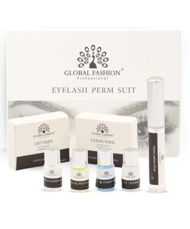 Eyelash Perm Suite - Professional Eyelash Curling Kit - Gentle Ingredients 3 Patch Sizes (S M L) - Easy Instructions - Salon or Home Use - Natural-Looking Long-Lasting Curl | GLOBAL FASHION