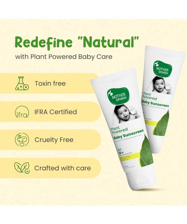 Natural Baby Sunscreen Lotion - SPF 30+ | Organic & Plant-Derived Ingredients UVA/UVB Protection 100ml - Buy Online on GoSupps.com