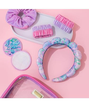 Lilly Pulitzer Self Care Kit - Spa Gift Set for Women | Spa Headband Face Wash Pads Wristbands & Scrunchie | Secret Escape - Buy Online on GoSupps.com