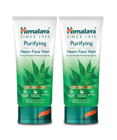 The Himalaya Drug Company Himalaya Purifying Neem Face Wash with Neem & Turmeric For Normal to Oily Skin Formulated with 100 Herbal Ingredients 150ml Pack of 2