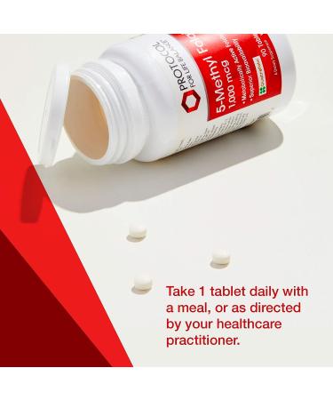 Protocol 5-Methyl Folate 1000mcg Supplement - 90 Tabs - Nerve Support - Bioavailable Folate - Buy Online on GoSupps.com