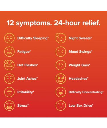 Amberen: Safe Multi-Symptom Menopause Relief - Clinically Proven for Hot Flashes Night Sweats & More | 2 Month Supply | International Shipping - Buy Online on GoSupps.com