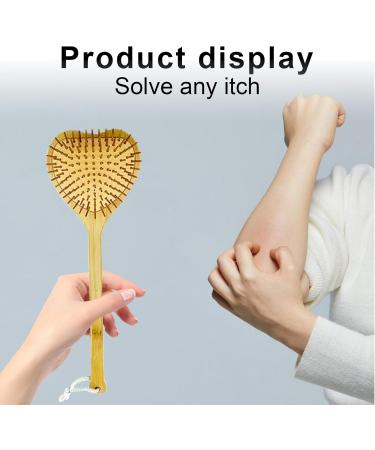 Premium Bamboo Back Scratcher - Extra Wide Head Long 40cm Handle - Wooden Itching Relief Massager for Adults | Ideal for Men & Women - Buy Online on GoSupps.com