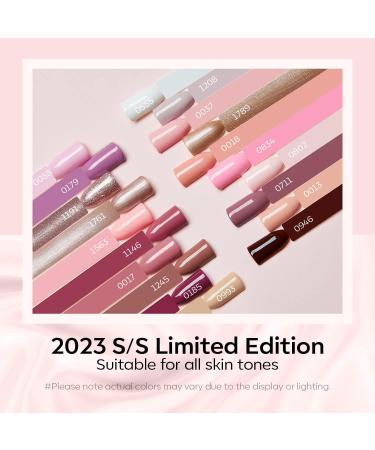 Modelones 24 Pcs Gel Nail Polish Set Pink Gel Polish Set Nude Glitter Gel Nail Polish Set with Bond Primer Glossy & Matte Top Base Coat Nail Art Manicure DIY Saon Home Gifts Brown Pink White - Buy Online on GoSupps.com