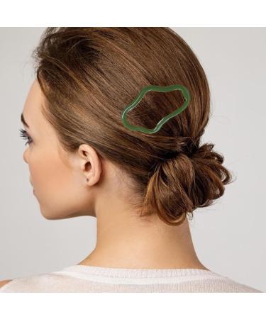 Snap Barrettes Cloud-Shape Minimalist Hairpin | Metal Cloud-Shape Hollow 2.8 Inches for Favor Photo Prop Hair Accessories for Women Girls Green - Buy Online on GoSupps.com
