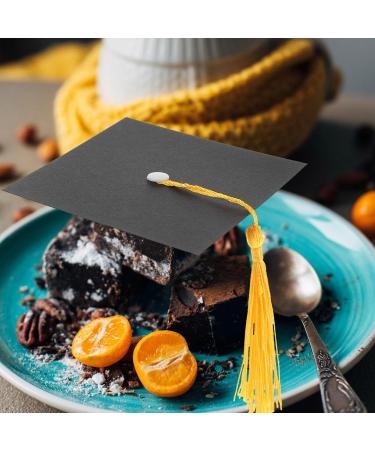 Alipis Graduation Cupcake Toppers 2024 Graduation Cap Cake Topper Class of 2024 Grad Cap Cupcake Pick Congrat Centerpiece Stick for 2024 Graduation Party Cake Decoration Black 30pcs - Buy Online on GoSupps.com