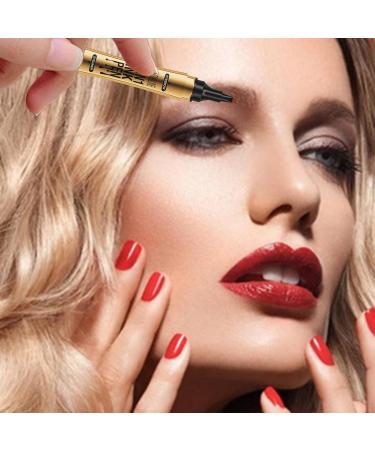 Eyebrow Pencil 2 in 1 Dual-ended Liquid Eyebrow Pen Waterproof & Long Lasting Smooth Liquid Eyeliner Pen Four-tip Brow Pencil for Women Makeup Light Coffee - Buy Online on GoSupps.com