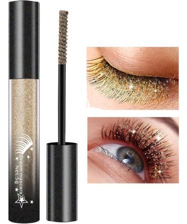 Gold Mascara Silver Mascara Waterproof Shiny Mascara | Eyelash Tint Cosmetic Makeup For Face More Women Girls Face Eyeshadow Eyelash - Buy Online on GoSupps.com