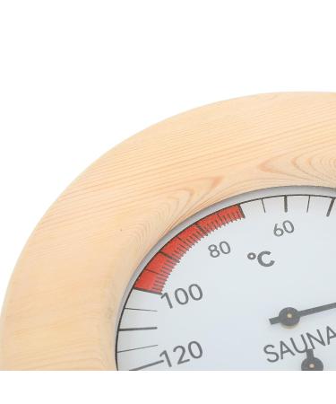 Kuuleeyn 2-in-1 Sauna Hygrothermographer - Wooden Wall-Mounted Thermometer & Hygrometer for Real-Time Monitoring - Buy Online on GoSupps.com