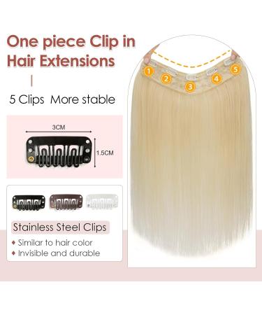 Benehair Clip in Human Hair Extensions One Piece Real Human Clip in Hair Extensions 14 Inches 55g Blonde Real Human Hair Extension Upgraded V Type Clip in Hair Extension for Women #60 14Inches Platinum Blonde #60 - Buy Online on GoSupps.com