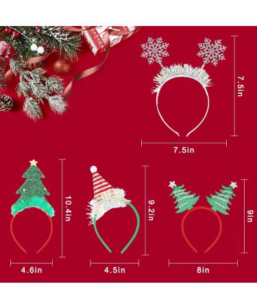Shop Makone Christmas Headband - 10 Fun Styles of Reindeer Antlers & Santa Hat Headdresses for Kids & Adults - Perfect Holiday Accessory! - Buy Online on GoSupps.com