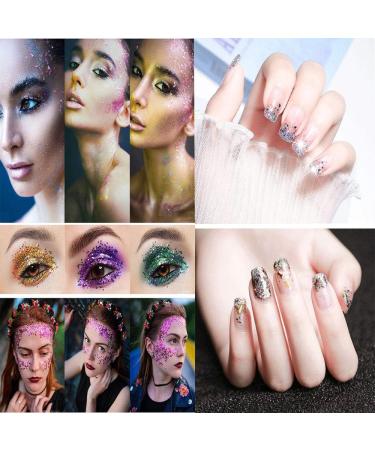 Yueming 12Pcs Glitter - Face & Body Glitter Nail Sequin Sparkle for Masquerade Makeup - Buy Online on GoSupps.com