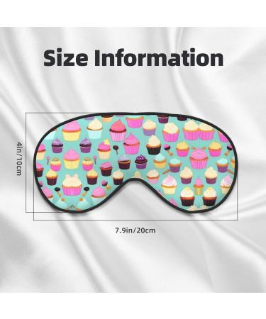 Soft Cupcake Pattern Light Blocking Eye Mask | Adjustable Sleep Mask for Travel Yoga & Relaxation - Buy Online on GoSupps.com