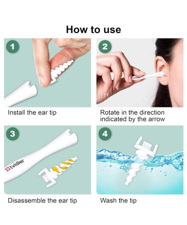 Tvidler Pro Ear Wax Removal Kit with 10 Reusable Heads - Improve Hygiene & Keep Ears Clean - Buy Online on GoSupps.com