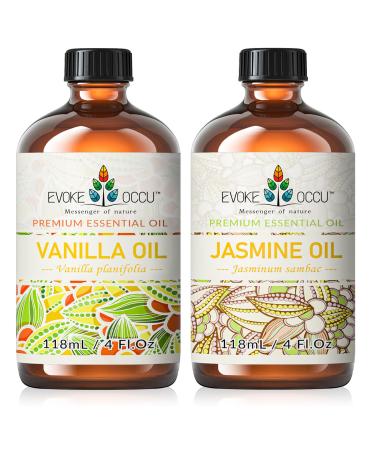 EVOKE OCCU Vanilla Essential Oil and Jasmine Essential Oil - 4 Fl Oz