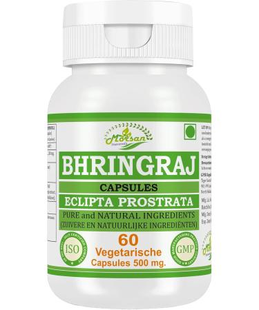 Morsan Nutraveda Bhringraj Capsules Eclipta alba 60 pieces 500mg per Capsule Ayurvedic Herbal Supplement PlantBased Wellness Support 1 - Buy Online on GoSupps.com