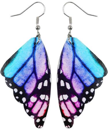 Feylie Butterfly Wing Drop Earrings | Stylish Leather Pendant Earrings for Women & Girls | Perfect Party Gift - Buy Online on GoSupps.com