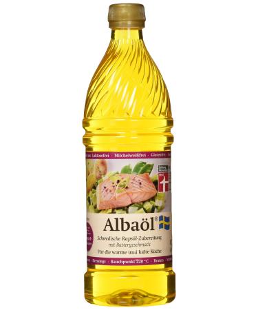 Alba l - Swedish rapeseed oil preparation with butter taste 750ml (1 x 750ml bottle) 750 ml (1 Pack) 1 x Alba l Classic 750 ml single - Buy Online on GoSupps.com