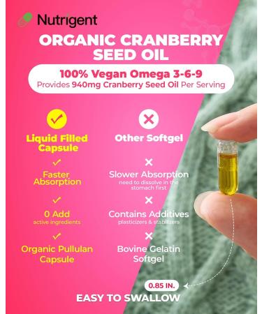 Organic Evening Primrose Oil + Cranberry Seed Oil Supplement Bundle 940 mg Each 100% Pure with Omegas & GLA Cold Pressed Liquid Organic Capsules Women s Health Skin Support - Buy Online on GoSupps.com