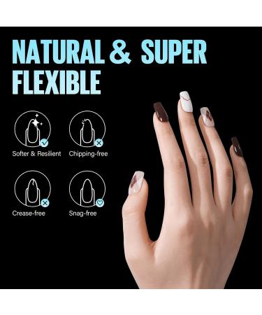 Tomicca 504 Piece Square Artificial Nail Tips - Full Cover Gel Tips for DIY Nail Art & Nail Studios - 12 Sizes French Short Tips - Buy Online on GoSupps.com