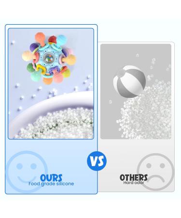 Shop Montessori Baby Biting Toys - Free Bite Rings - Educational Toys for Toddlers (3 Months & Up) - Blue - Buy Online on GoSupps.com
