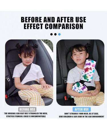 OTKARXUS Seat Belt Pads 2PCS - Small Dinosaur Pattern | Car Safety Seat Belt Pillow for Kids - Universal Car Seat Accessories - Buy Online on GoSupps.com