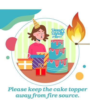 Happy Birthday Cake Topper Personalised Glitter Birthday Cake Toppers Gifts for Women Men with Any Name & Age for 10th 16th 18th 21st 30th 40th for Son Daughter Friends Cake Decorations(Gold) - Buy Online on GoSupps.com