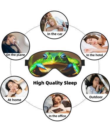 Buy Cute Frog Print Sleep Eye Mask | Soft Eye Cover for Sleeping & Travel - Perfect for Women & Men - Buy Online on GoSupps.com