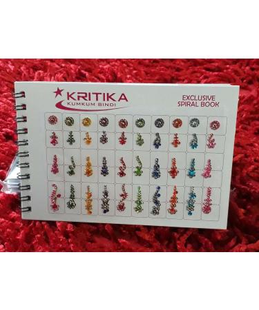 Hare Krishna Indian Store LOT 2 Bindi Booklet Indian Velvet Stylish Bindi Booklet Fashion Beautiful Round Stones Bindi Book For women Crystal bindi - Buy Online on GoSupps.com