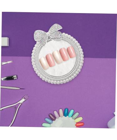  Mikinona Mikinona Gel Nail Palette Decorative Tray Nail Plates for Nail Art Manicure Paint Tray Makeup Tray Watercolor Paints Round White Resin - Buy Online on GoSupps.com