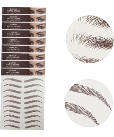 FOMIYES 9 Sheets Waterproof Eyebrow Stickers Fake Eyebrow Sticker Eyebrow Tattoos Stickers 6d Artificial 1 count (Pack of 1) Brown - Buy Online on GoSupps.com