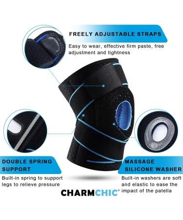 Buy Adjustable Meniscus & Ligament Knee Pads | Gym & Sports Patellar Brace with Stabilizers & Gel Pads - Orthopedic Knee Support - Buy Online on GoSupps.com