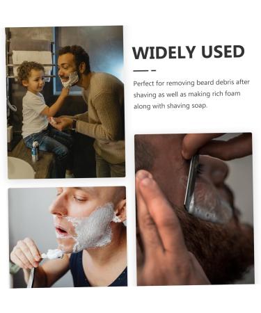 Premium Men's Beard Brush - SESESFOUFU Razor Brush for Mustache & Travel - Metal Cleaning Brush for Grooming - Buy Online on GoSupps.com