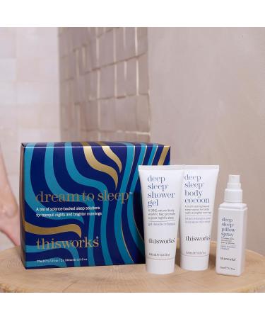 This Works Dream to Sleep Gift Set - Deep Sleep Pillow Spray Shower Gel and Deep Sleep Body Cocoon Body Lotion - Self Care and Sleep Gifts for Women Dream to Sleep Gift Set 2024 - Buy Online on GoSupps.com