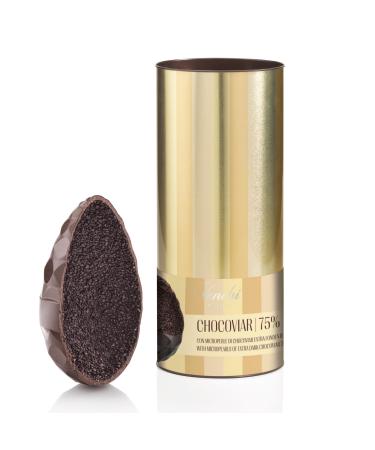 Venchi - uf au Chocolat Chocoviar 75% 350 Gr Go t Chocolat Extra Noir avec Microperles de Chocoviar Sans Gluten avec Surprise Collection de P ques Venchi Id e Cadeau