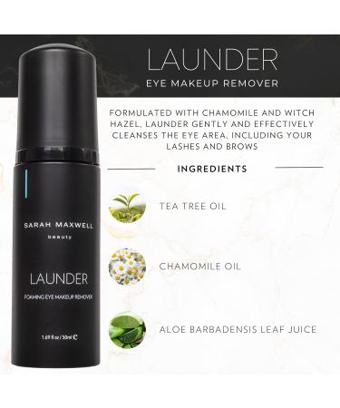 Sarah Maxwell Beauty LAUNDER Lash + Lid Cleanser | Vegan Cruelty-Free Clean Beauty Treatment (1.7 fl oz | 50 mL) - International Shipping Available - Buy Online on GoSupps.com
