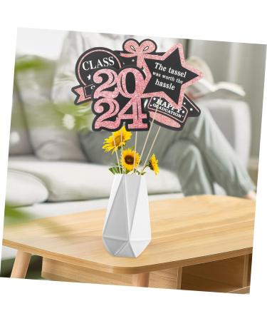 COOLHIYA 5 Packs Graduation Card Labels Tag Flower Vase Party Supplies Flower Container Diy Cards Graduation Party Layout Decor Flower Arrangement Ornaments Cake Props Paper Golden 16.00X13.70X0.10CM - Buy Online on GoSupps.com