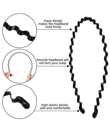 Willbond 8-Piece Metal Headbands Set | Unisex Non-Slip Hair Bands for Women & Men | Black Spring Headband for Sports | Metal Hair Hoop Accessories - Buy Online on GoSupps.com